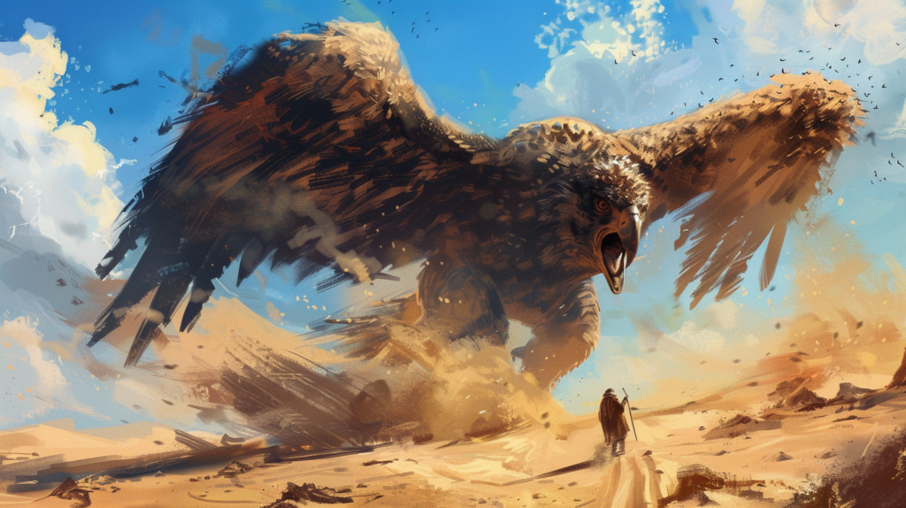 desert roc giant eagle fantasy author poetry